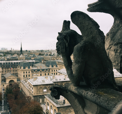 Chimera (Gargoyle) of the Notre Dame de Paris.