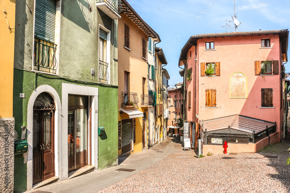 Desenzano del Garda, Italy. Sunny day in small town Desenzano, located on Garda lake.