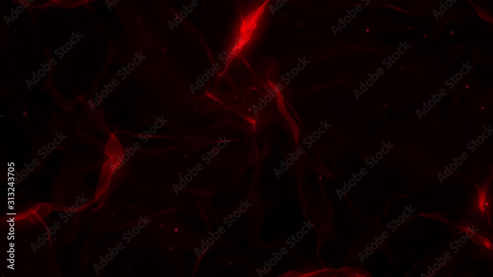 Waving soft background with red stripes and bokeh particles flow. Abstract Motion Graphic background animation texture backdrop. Waving soft background with red stripes and bokeh particles flow. Abstract Motion Graphic background animation texture backdrop.