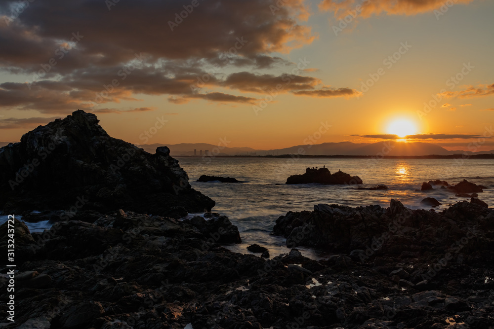 志賀島　初日の出　福岡県福岡市　Shikanoshima  sunrise Fukuoka