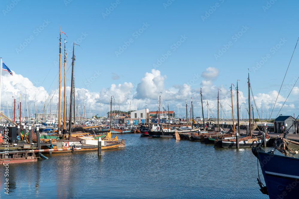 Hafen von Urk in Flevoland in Niederlande