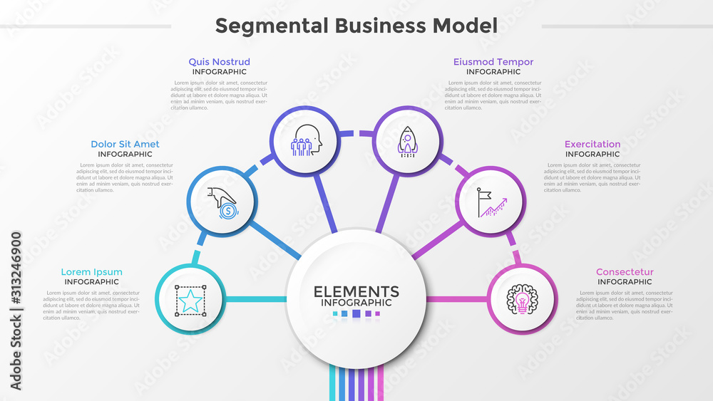 Naklejka premium Modern Infographic Template