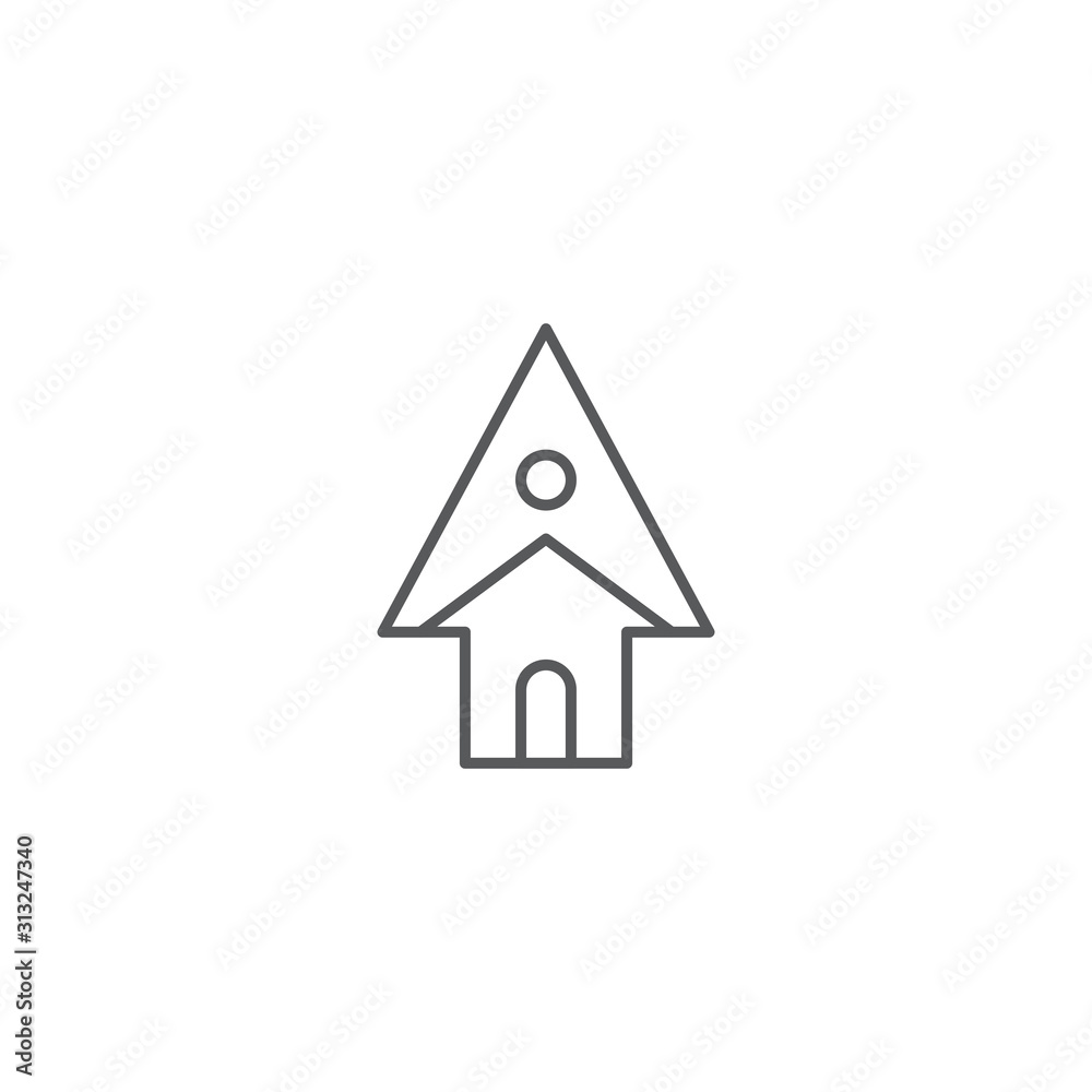 Birdhouse vector icon symbol house isolated on white background Birdhouse vector icon symbol house isolated on white background