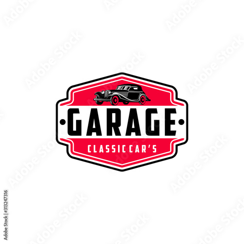 Garage Classic Car's vintage logo design