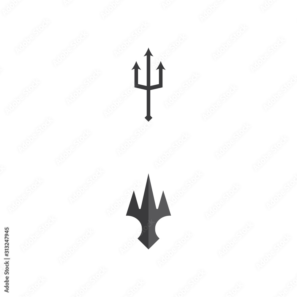 Trident Logo Template vector icon Trident Logo Template vector icon