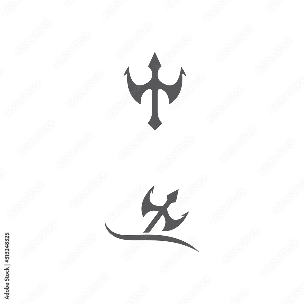 Trident Logo Template vector icon Trident Logo Template vector icon