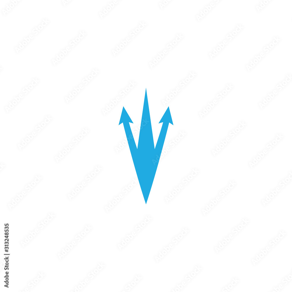 Trident Logo Template vector icon