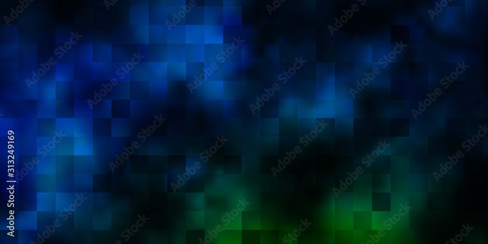 Dark Blue, Green vector layout with lines, rectangles.