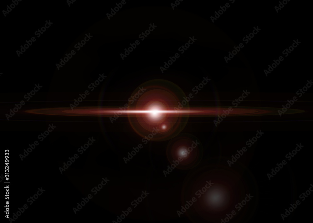 Flare lens Stock Image In Black Background