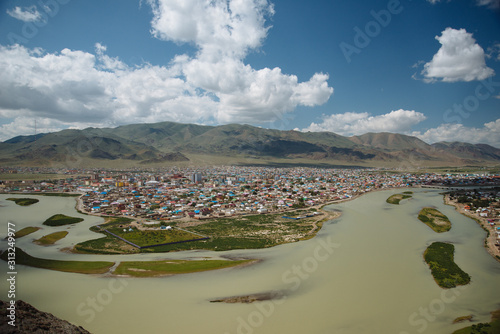 Bayan-Ölgii (Mongolian: Kazakh: Baı-Ólke, Rich cradle/region, alternately spelled Olgiy, Ulgii, etc.) is the westernmost of the 21 aimags (provinces) of Mongolia. The country's only Muslim and Kazakh- photo