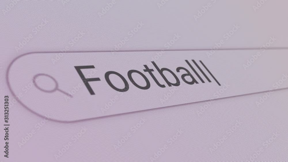 Football Search Bar Close Up Single Line Typing Text Box Layout Web Database Browser Engine Concept Football Search Bar Close Up Single Line Typing Text Box Layout Web Database Browser Engine Concept