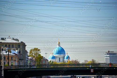 sight and view on city of Saint Peterbug in Russia photo