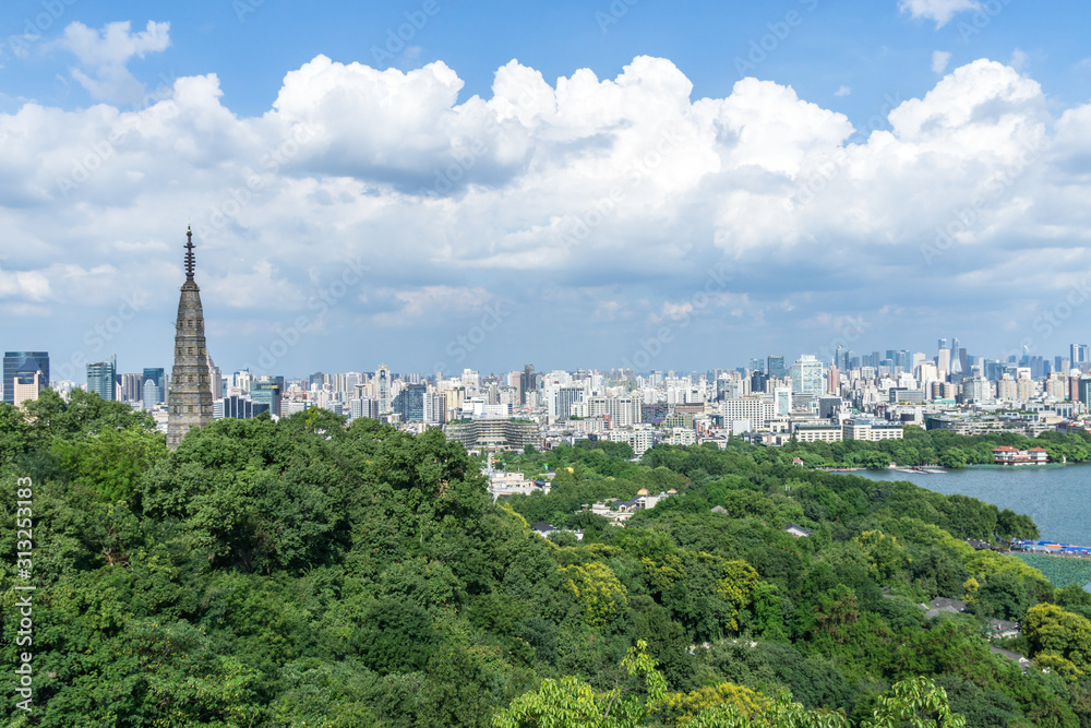 city skyline in hangzhou china city skyline in hangzhou china