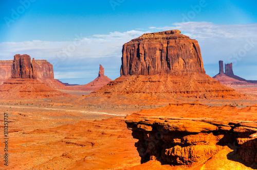 Iconic view of the Monument Valley Navajo Tribal Park, Utah / Arizona, USA.
