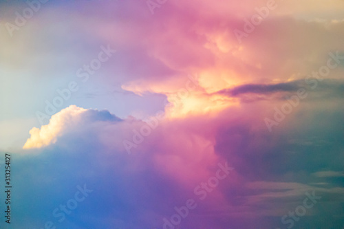 sky and cloud background with a pastel color.