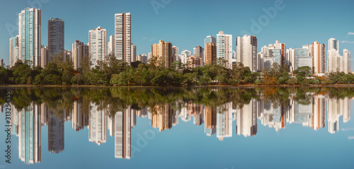 Panoramic view of the most important lake in the city of Londrina, Brazil. photo