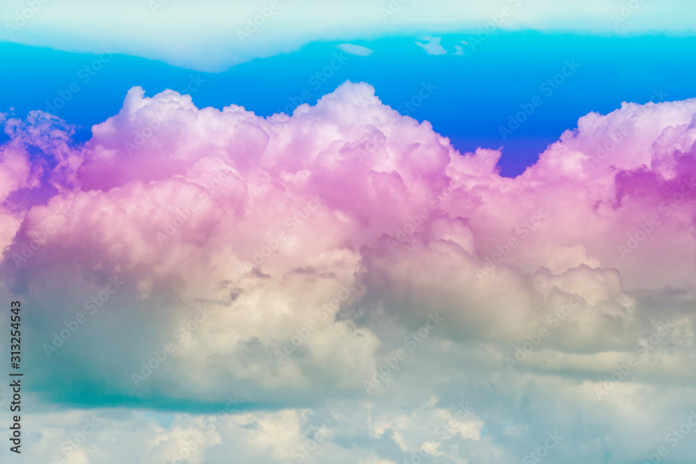 sky and cloud background with a pastel color.