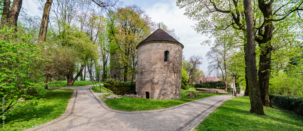historical rotunda of st. Mikolaj in the park in Cieszyn, Poland