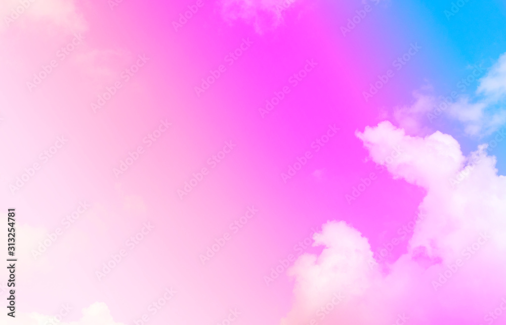 sky and cloud background with a pastel color.