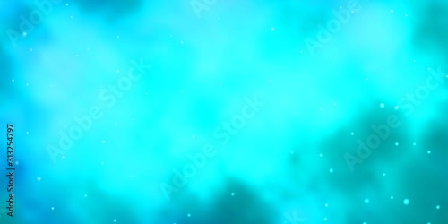 Light BLUE vector background with small and big stars. Colorful illustration in abstract style with gradient stars. Pattern for wrapping gifts.