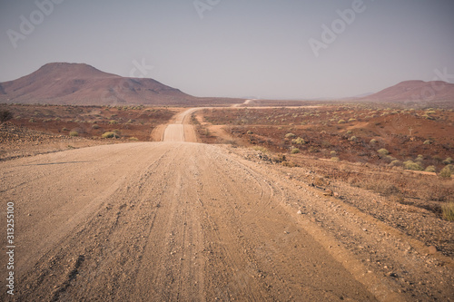 Gravel Road C43 between Palmwag and Sesfontein in Namibia, Africa photo