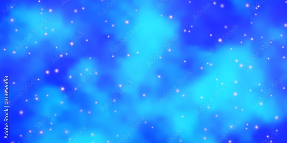 Light BLUE vector pattern with abstract stars. Blur decorative design in simple style with stars. Pattern for websites, landing pages.