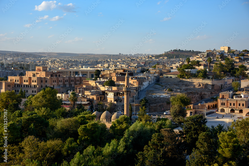 View of old town Sanliurfa from hilltop