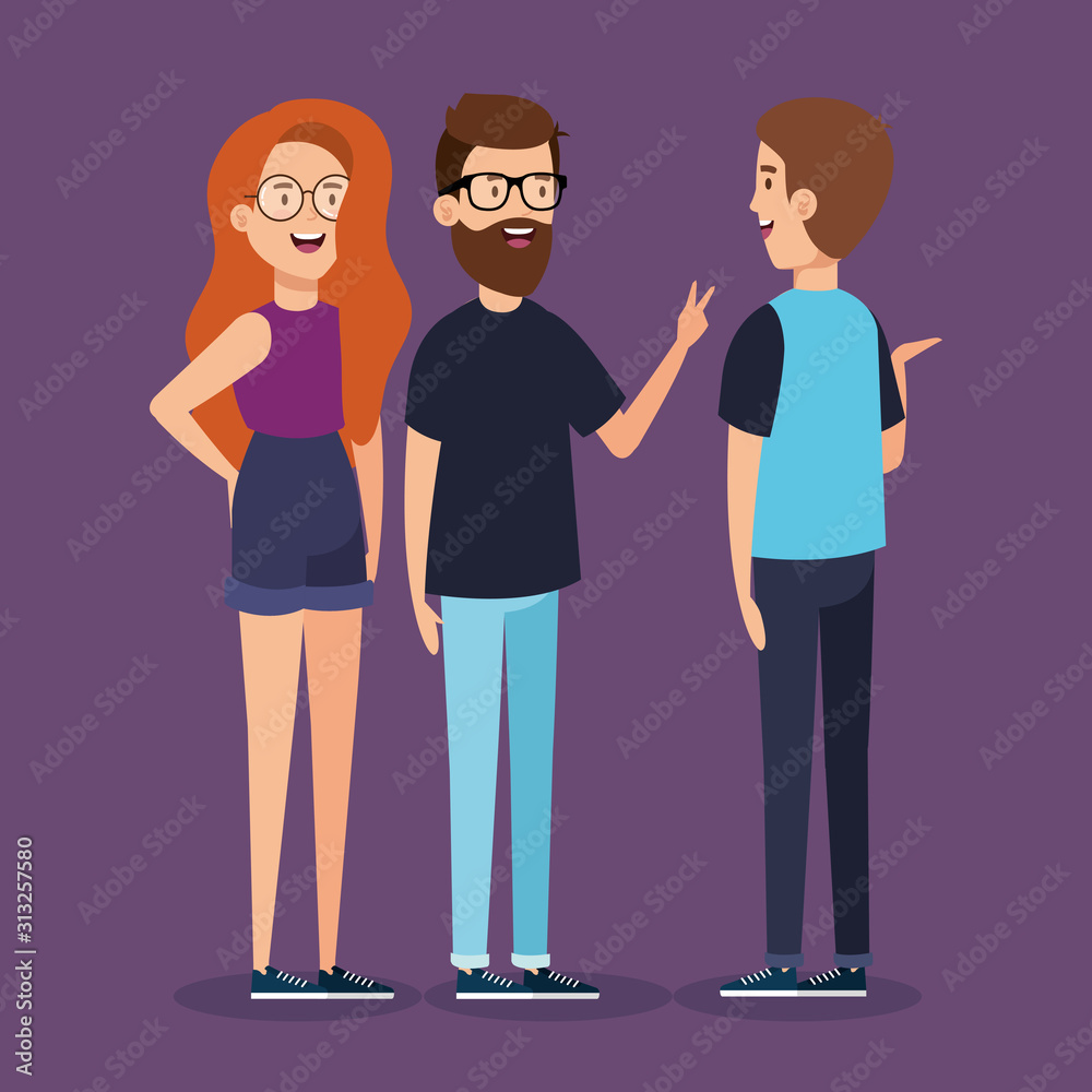 group of young people avatar characters vector illustration design group of young people avatar characters vector illustration design