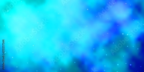 Light BLUE vector background with small and big stars. Colorful illustration with abstract gradient stars. Pattern for websites, landing pages.