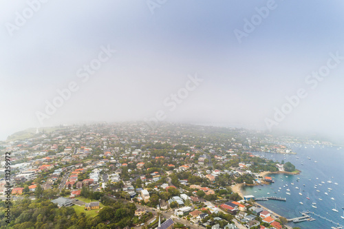 Boats and Yachts aerial view Watson Bay Sydney Australia