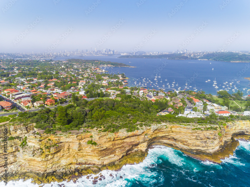 Boats and Yachts aerial view Watson Bay Sydney Australia