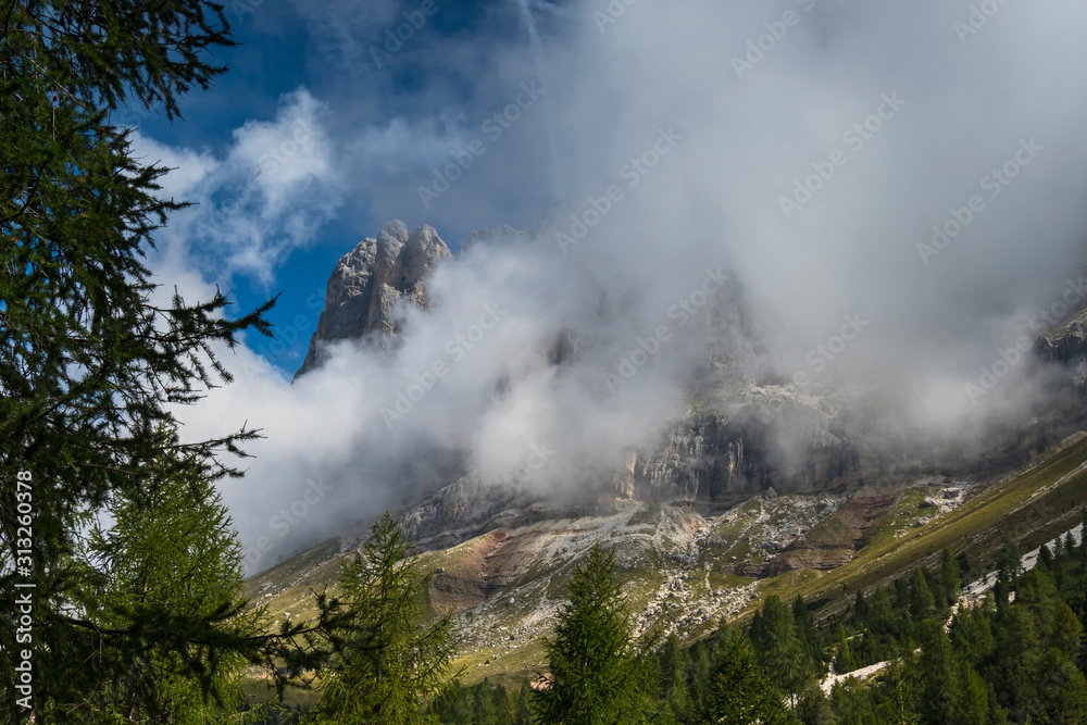 Alto Adige Alps sunny cloudy day