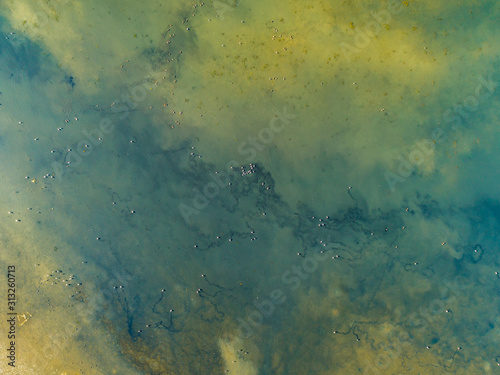 Swamp wetlands aerial photo