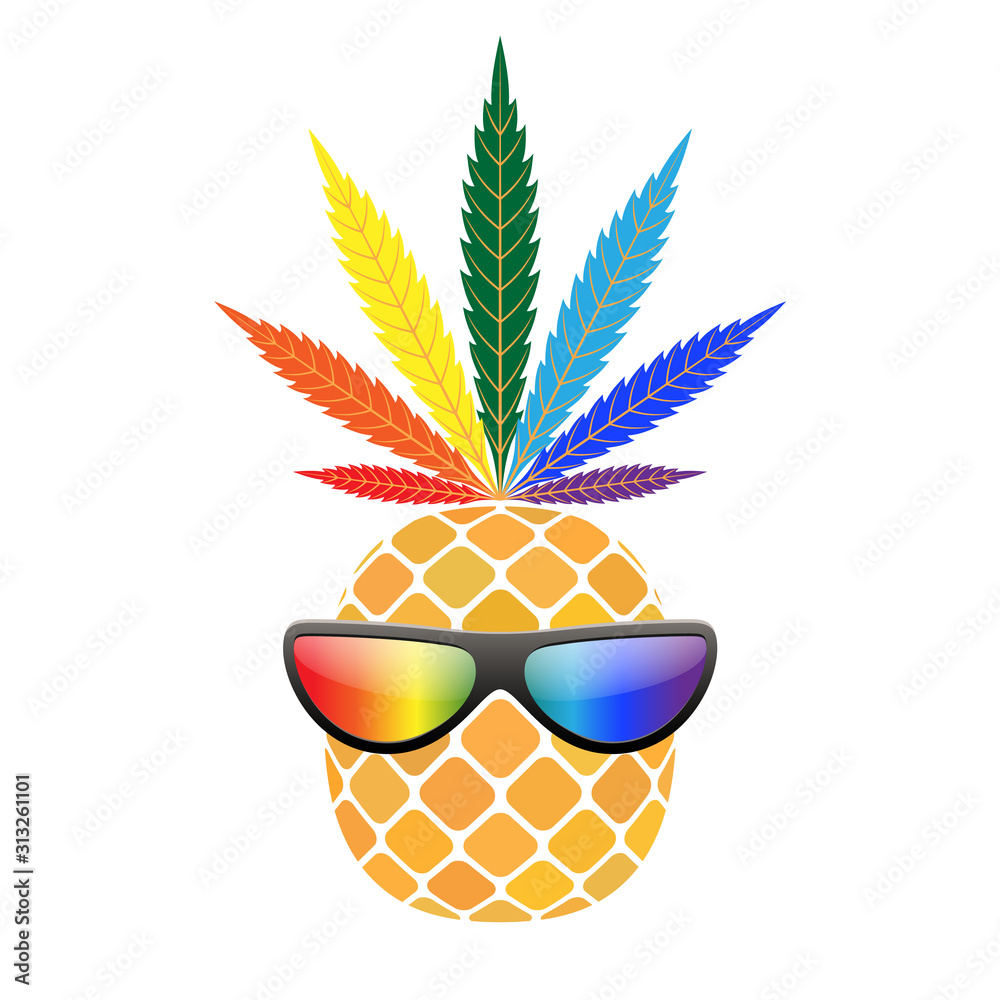 Pineapple wearing sunglasses. Pineapple juice, tropical fruit, png | PNGWing