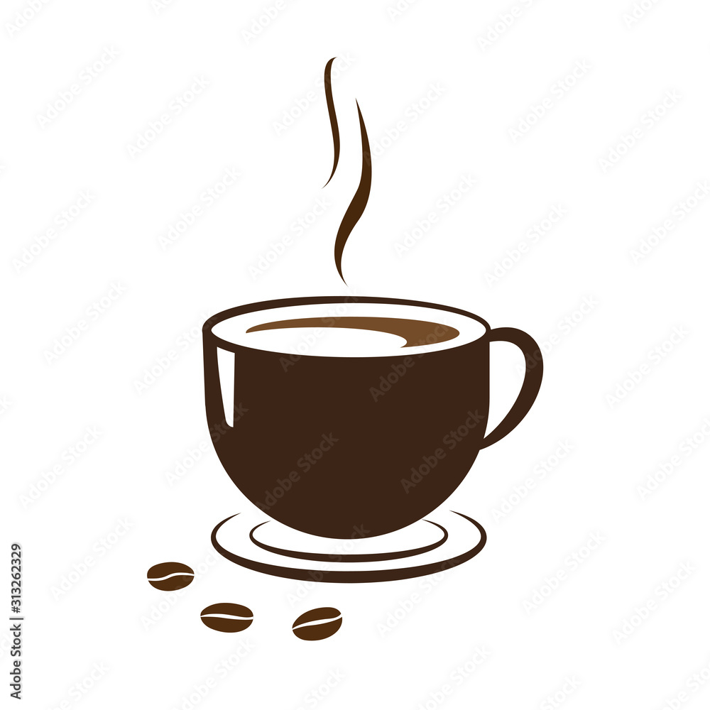 Obraz premium Coffee cup icon. Vector illustration. on white background