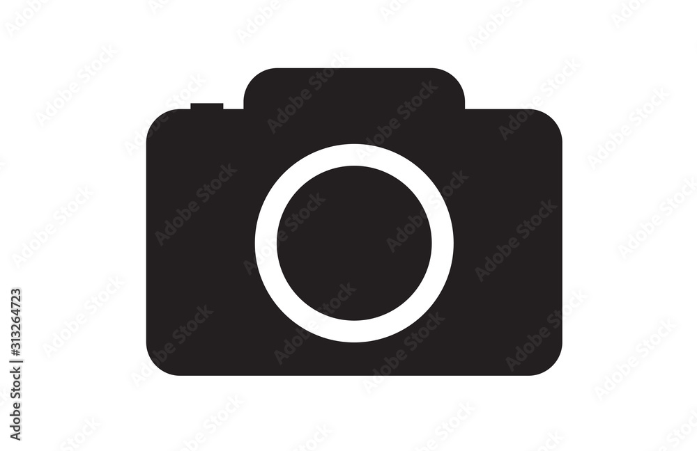 Camera icon. Vector illustration. on white background Camera icon. Vector illustration. on white background