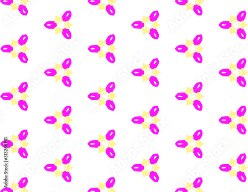 Abstract geometric pattern in ornamental style. Pink color. Seamless design texture.