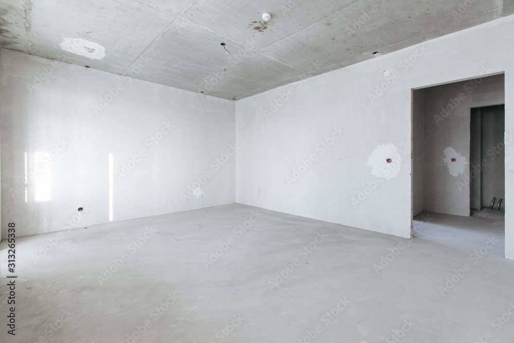 interior of the apartment without decoration