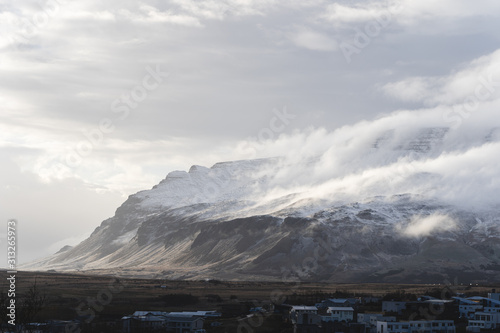 Road views in windy Iceland