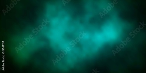 Dark Green vector background with clouds. Illustration in abstract style with gradient clouds. Colorful pattern for appdesign.