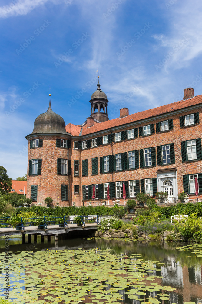 Pond and historic castle in Eutin, Germany Pond and historic castle in Eutin, Germany