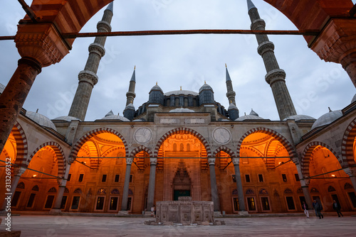 16th century Selimiye Mosque, built by Mimar Sinan and considered to be his masterpiece in Edirne, Turkey photo