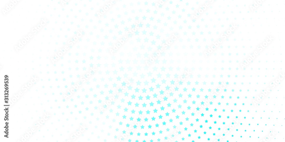Light BLUE vector background with small and big stars. Decorative illustration with stars on abstract template. Pattern for new year ad, booklets.