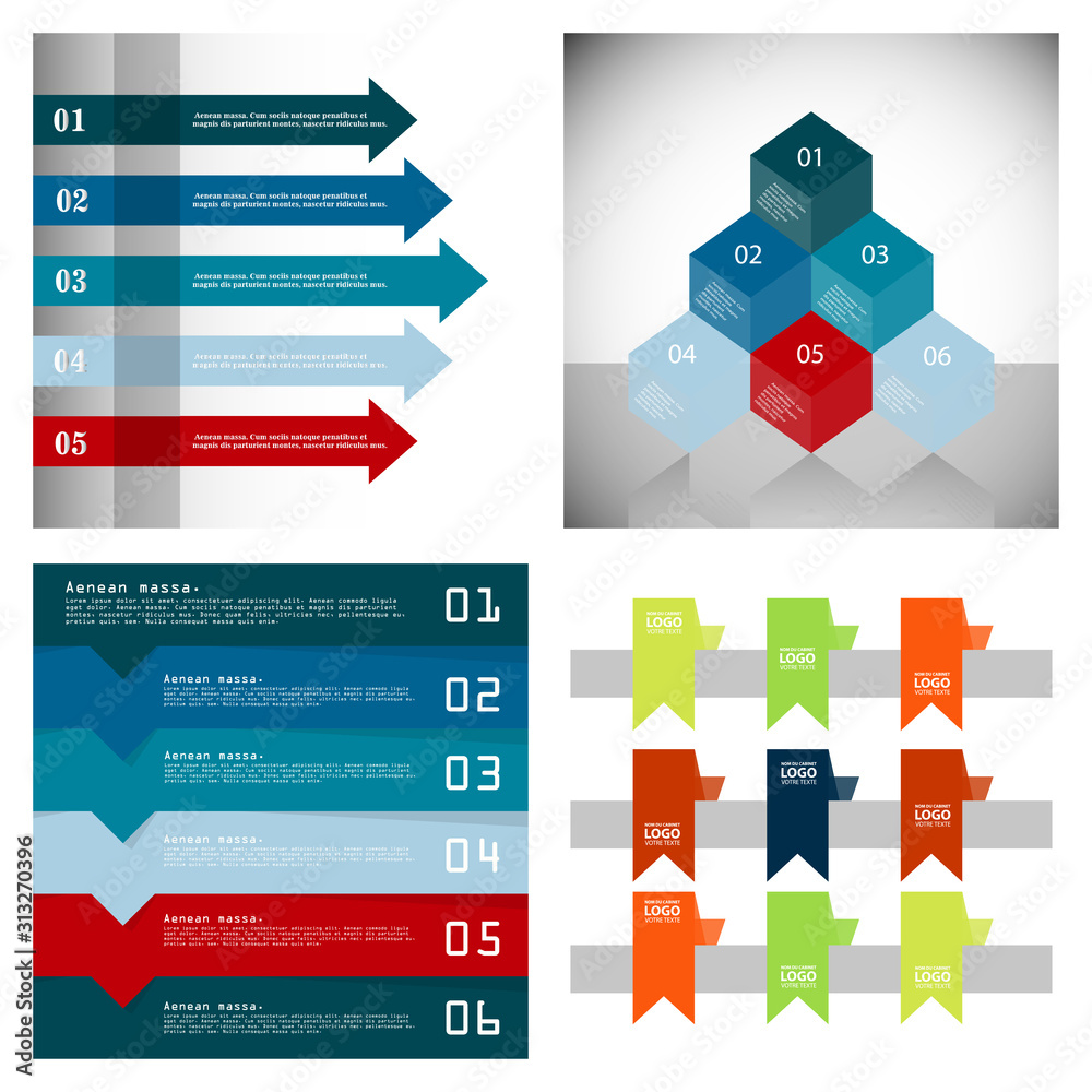 Modern strips infographics 10 options banner for business processes ...