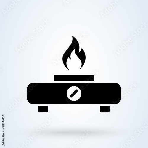 gas stove Simple vector modern icon design illustration.