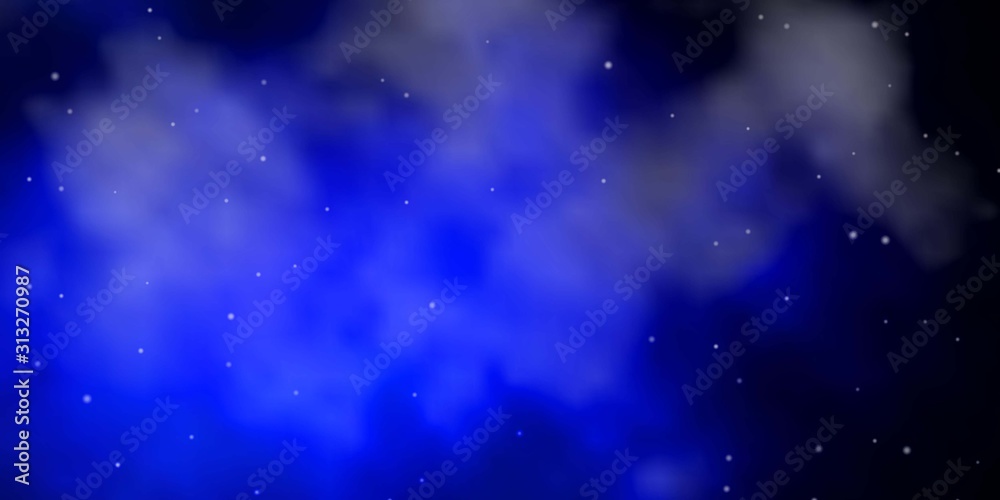 Obraz premium Dark BLUE vector layout with bright stars. Colorful illustration with abstract gradient stars. Pattern for wrapping gifts.
