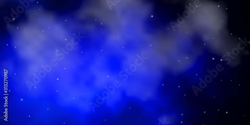 Dark BLUE vector layout with bright stars. Colorful illustration with abstract gradient stars. Pattern for wrapping gifts.