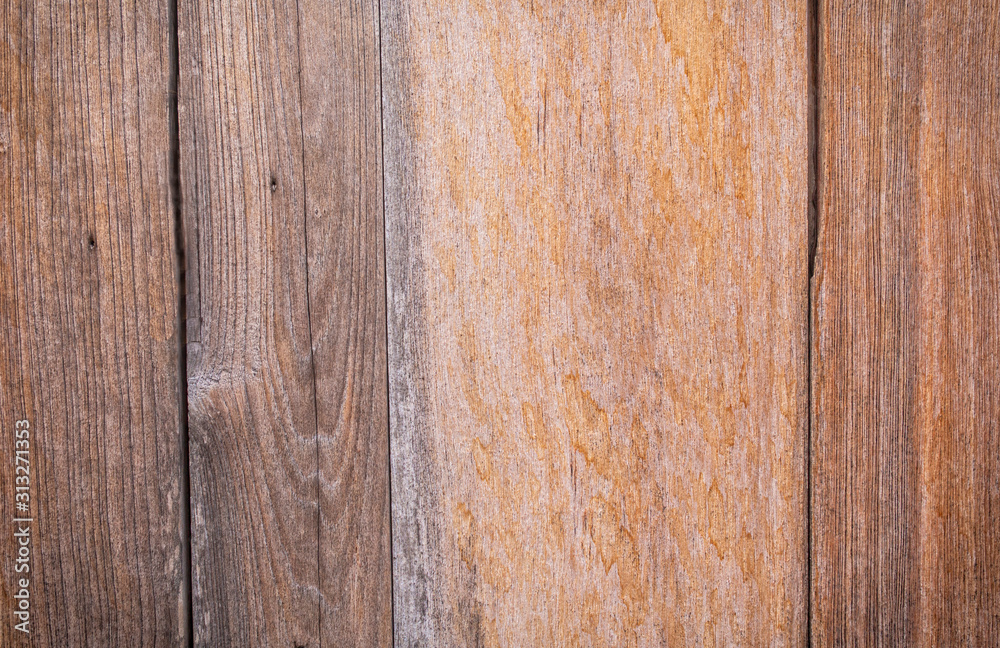 Naklejka premium Texture Brown hardwood flooring for background.