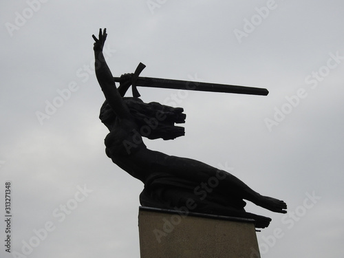 monument of the Second world war in Warsaw photo