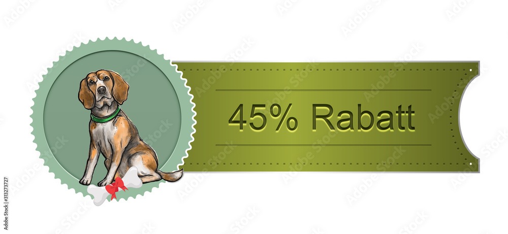 Fototapeta premium Hund, Verkaufsbanner